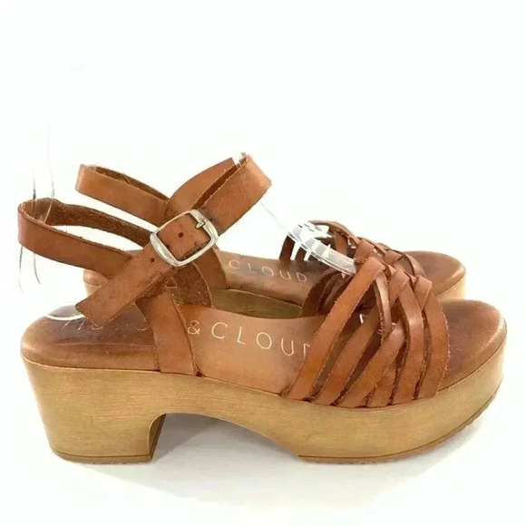 Muse & cloud womens sandals size 36 tan leather chunky retro festival boho - Picture 12 of 12